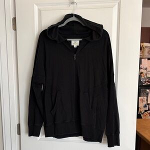 Offline by Aerie Charcoal Zip Up Hoodie